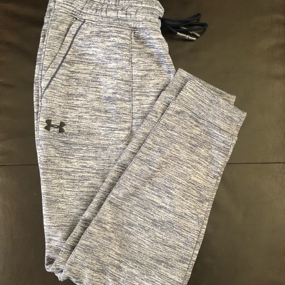 Under Armour athletic pants, loose fit, light blue pants unisex